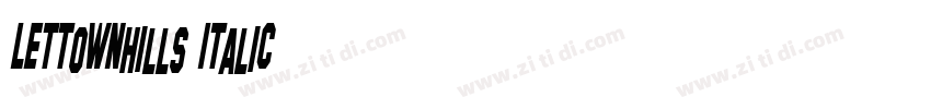 LettownHills Italic字体转换